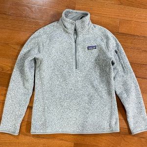 Women’s Patagonia Grey Better Sweater 1/4 zip size medium